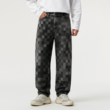 Meeste Pixel Efektiga Denim Jean