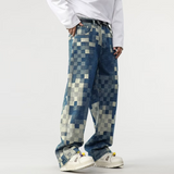 Meeste Pixel Efektiga Denim Jean
