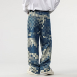 Meeste Pixel Efektiga Denim Jean